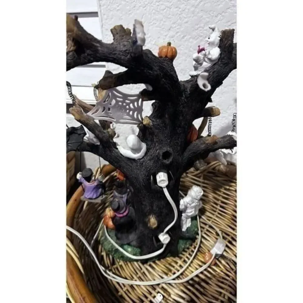 Haunted Halloween Lighted Tree 12 Characters-A Monster On Swing 16.5